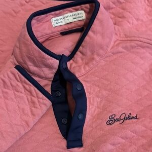 Holderness & Bourne Pink Quilted Pullover